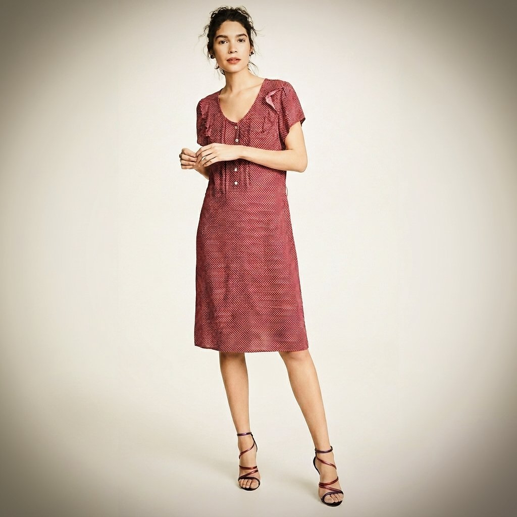 Robe fluide à pois rouges - indi & cold