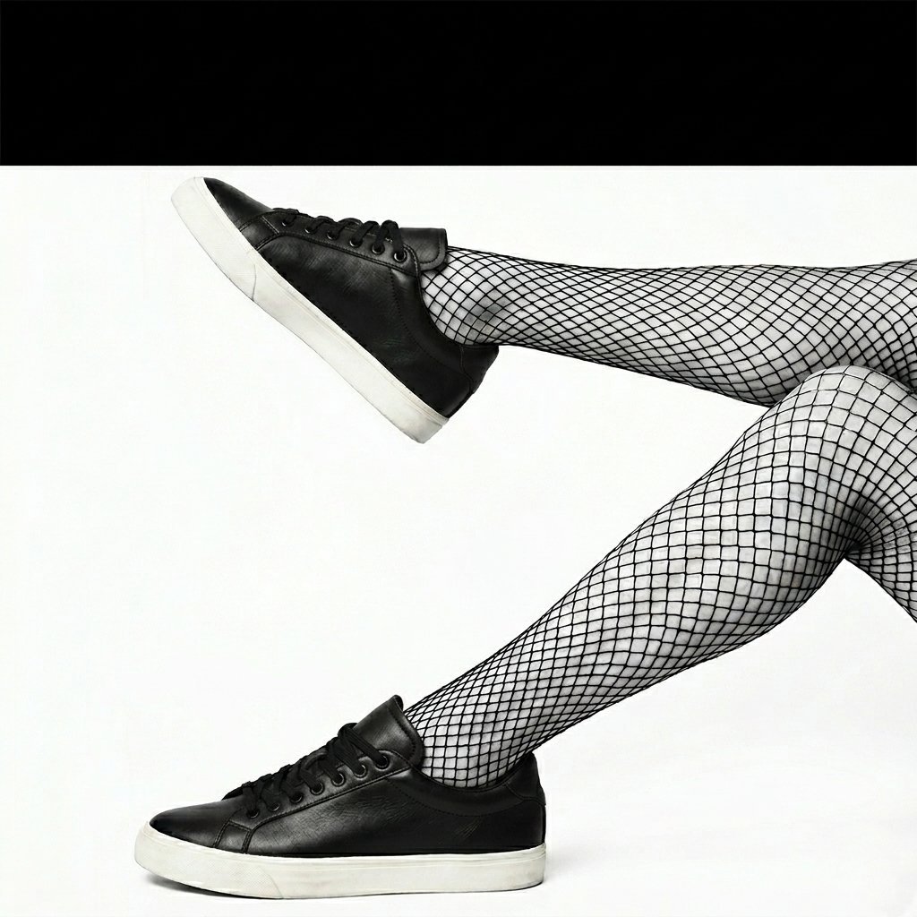 Sneakers noires Pull&Bear. 