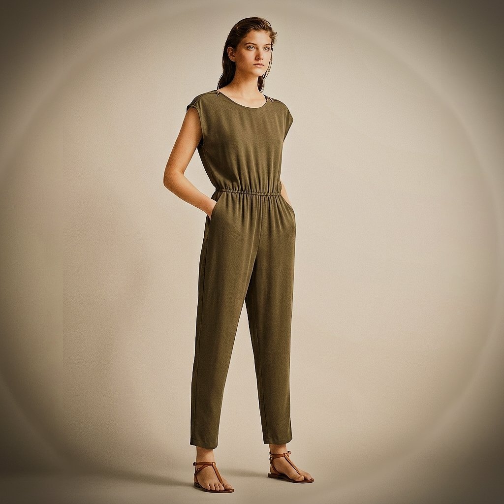 Combinaison kaki Zara