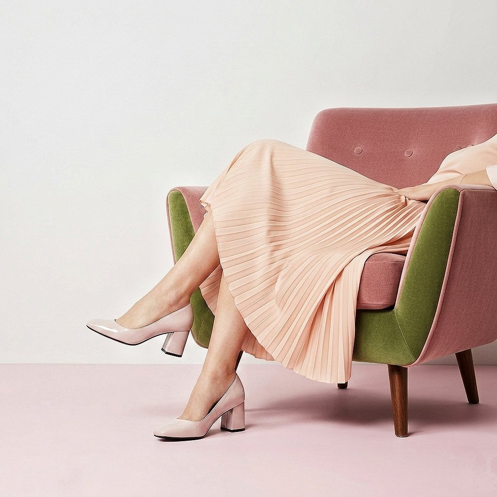 Escarpins Zara rose poudré