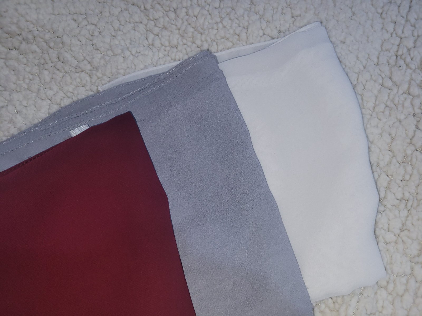 Pack 3 foulard chiffon 
