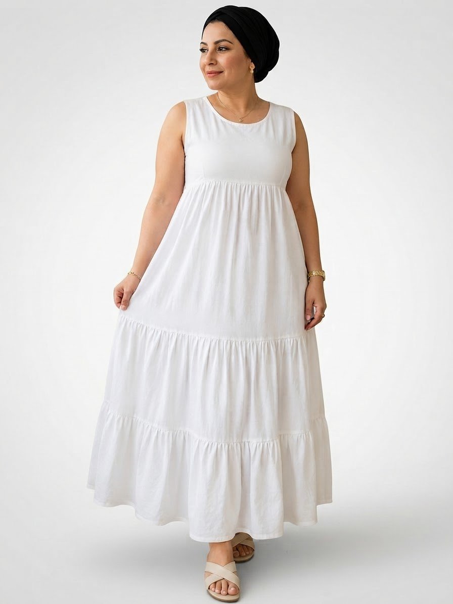 Robe longue sans manches 