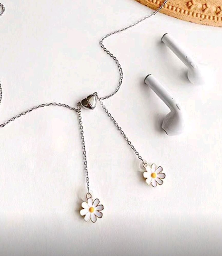 Collier magnétique anti-perte avec pendentif pour écouteurs et support de téléphone