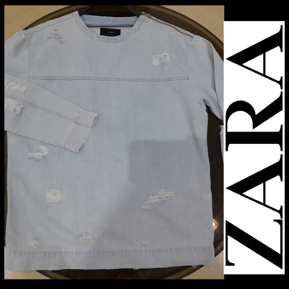 Chemise pull zara neuf tres stylee en jeans 