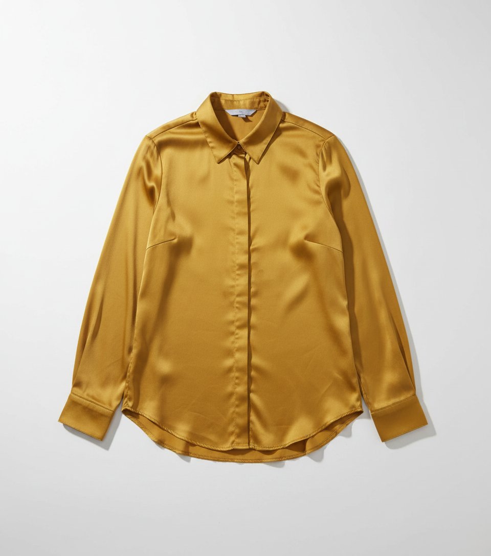 Chemise H and M en vrai satin neuf tres chic porté 