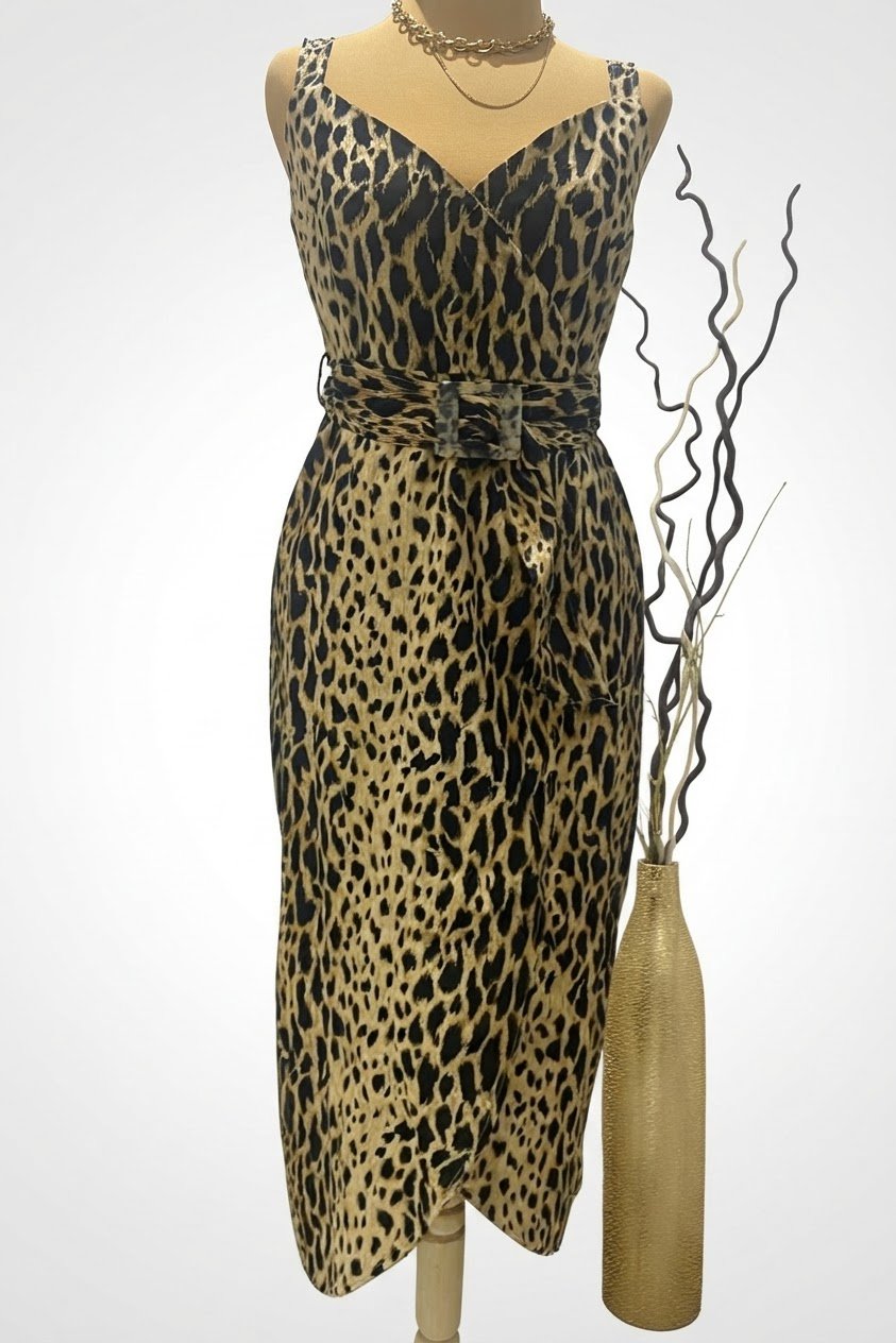 Robe tigre croisée longue neuf 