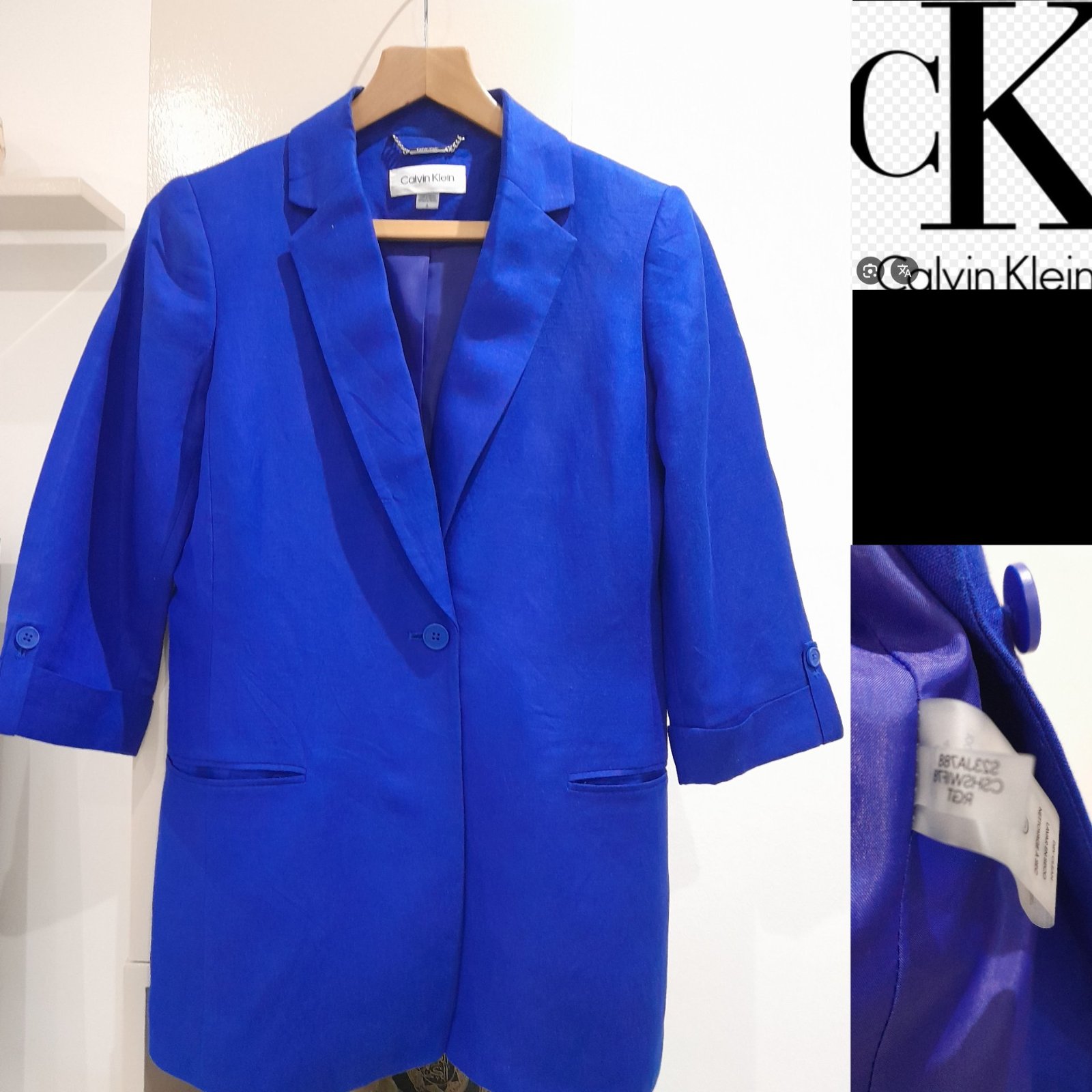 Veste blaze Kelvin klein en vrai lin neuf jamais porté tres chic🧥🧥🧥🧿🧿🧿 