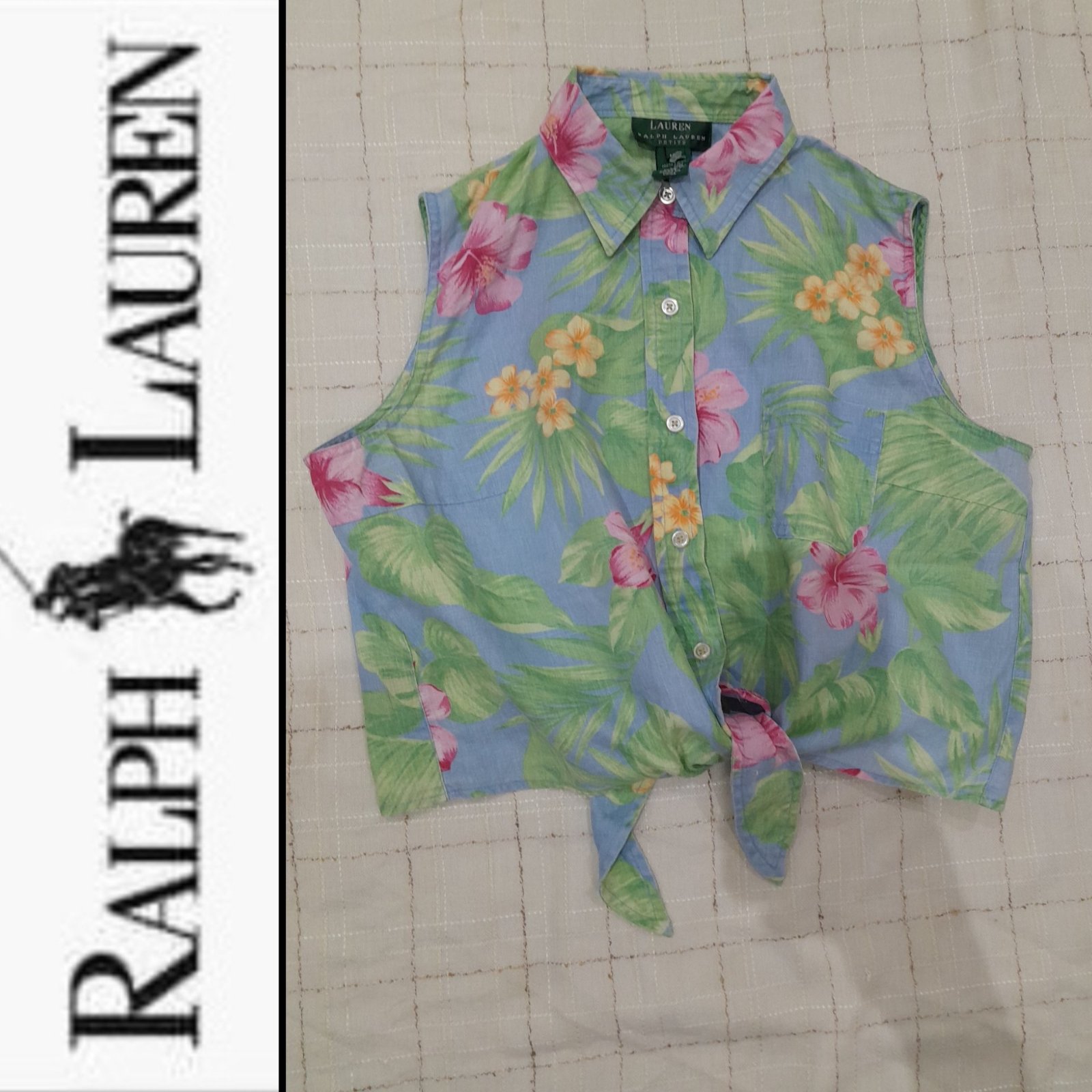 Chemise en lin Ralph Lauren authentique neuf