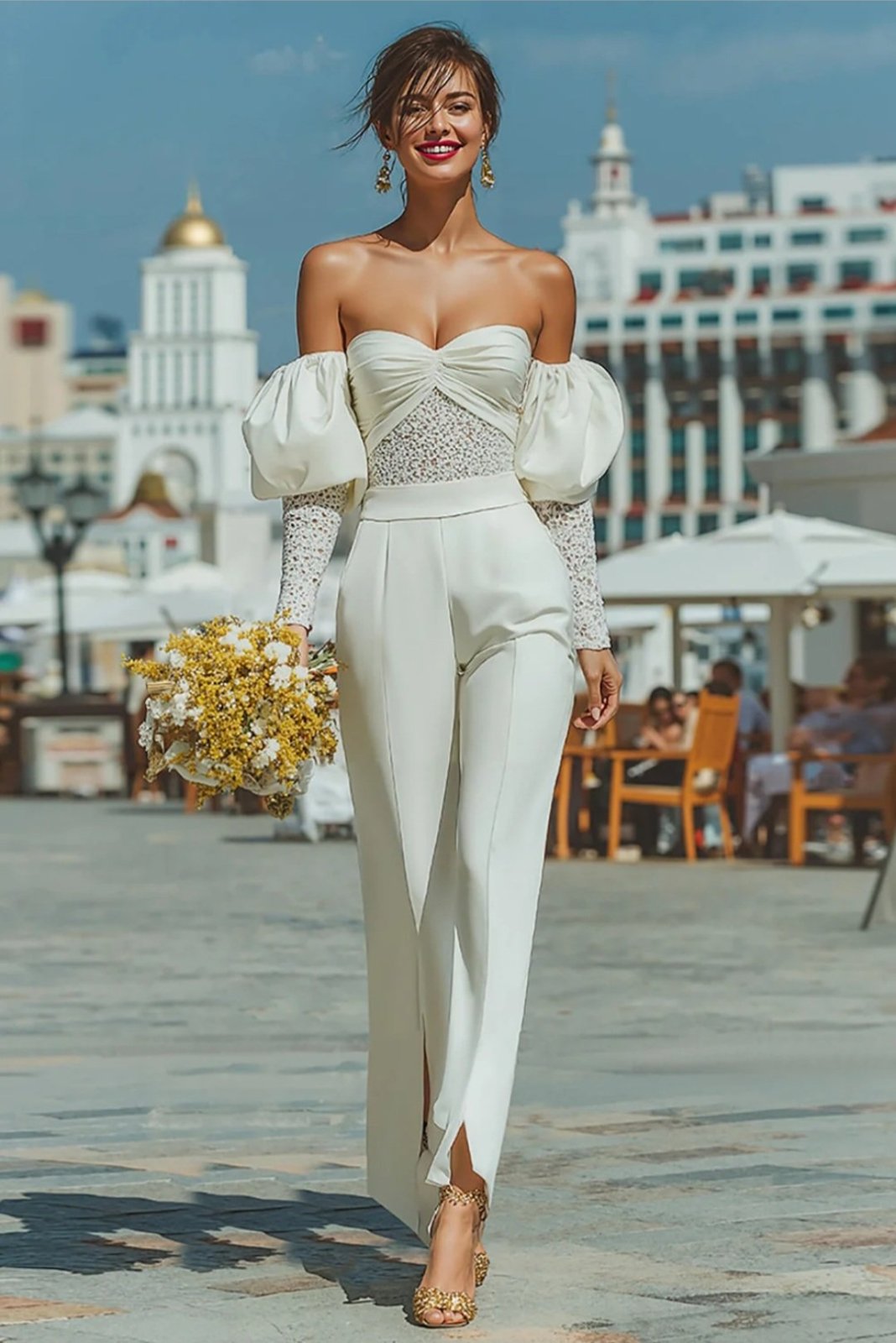 Combinaison fiançailles et mariage neuf 