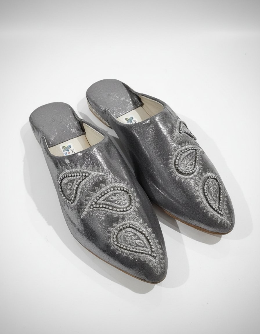 Babouche marocaine en cuir meuf ba