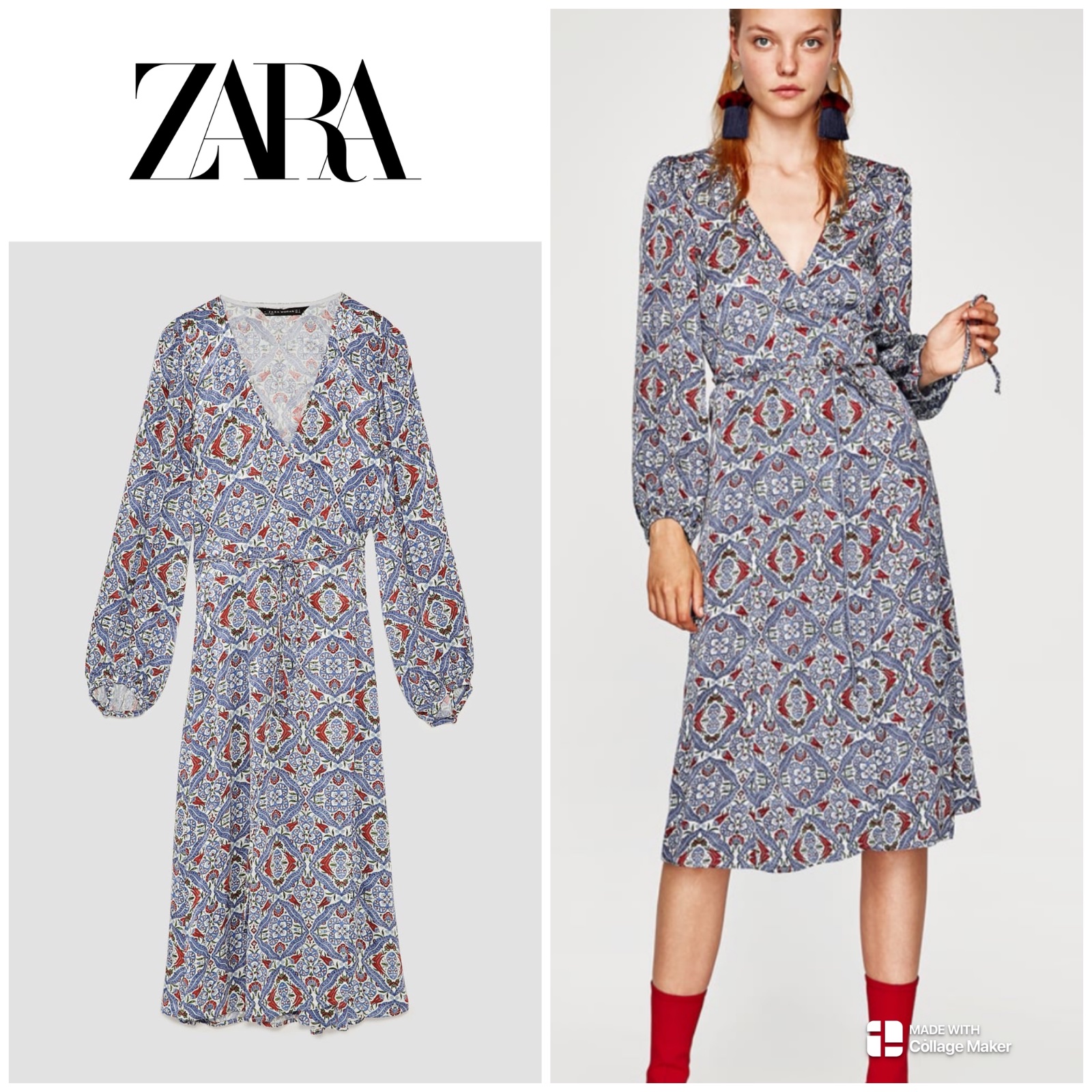 Magnifique robe Zara coupe portefeuille 