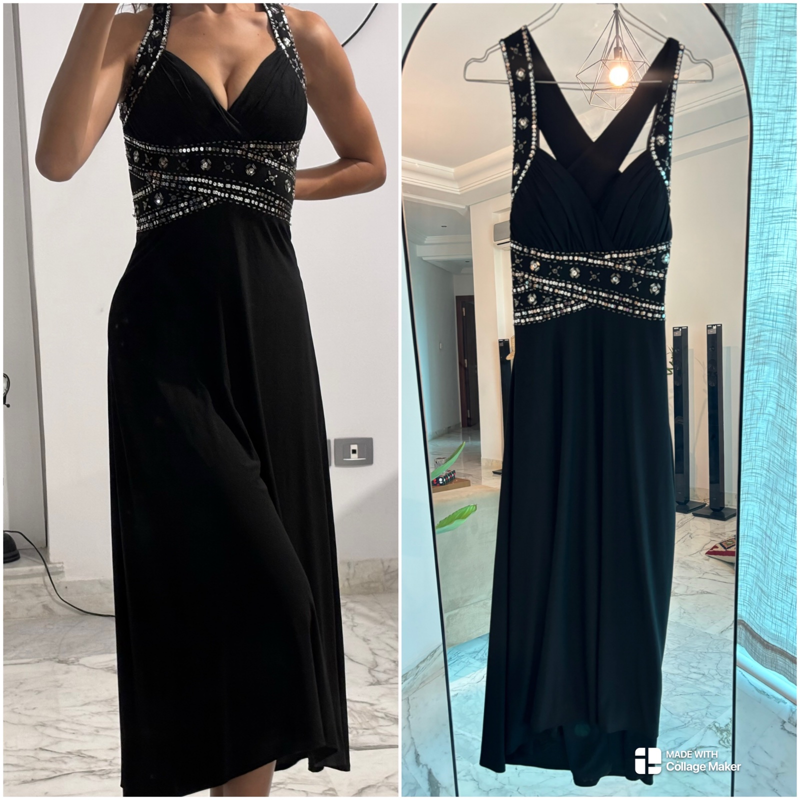 Robe soirée  Midi dos croisé