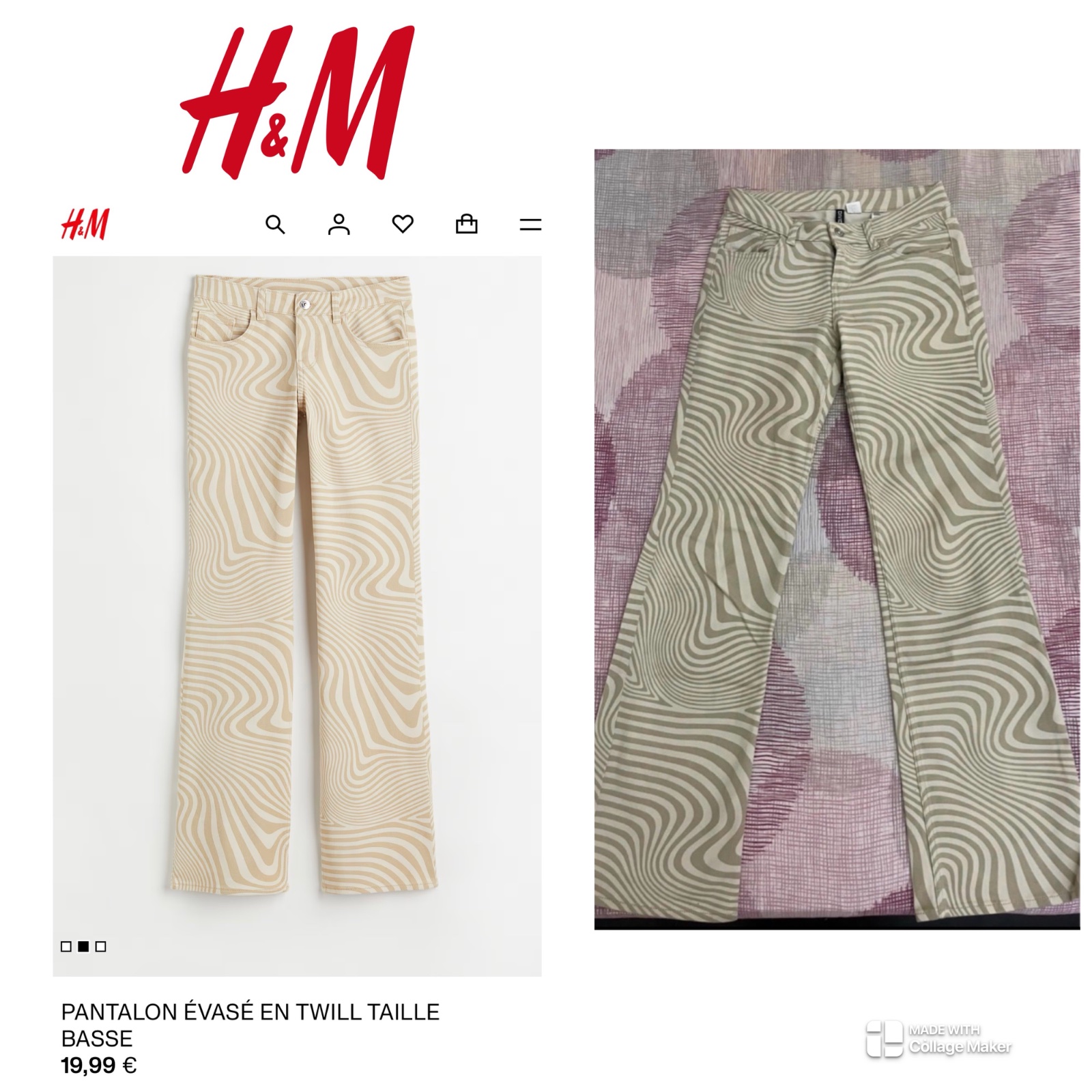 Pantalon H&M imprimé 