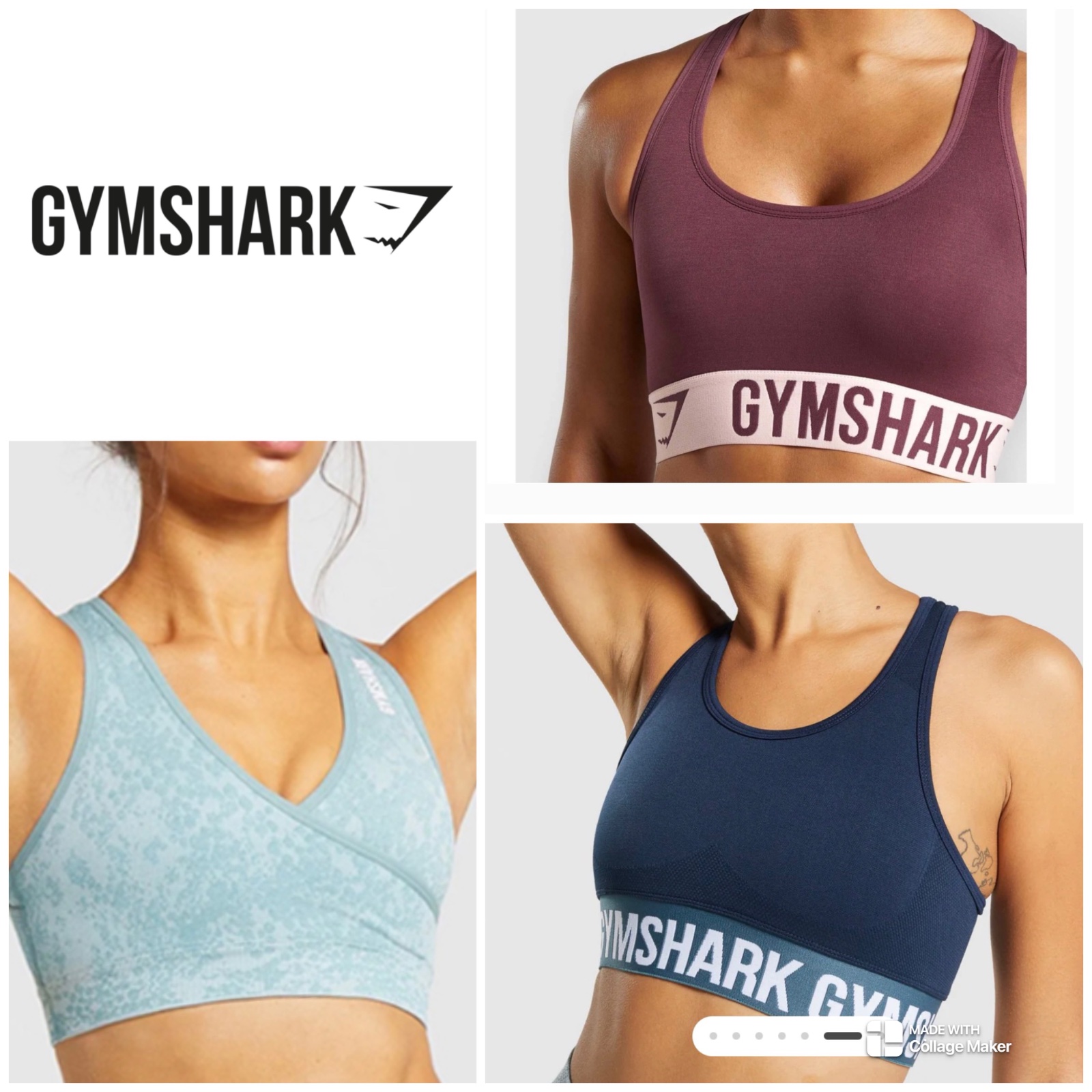 3 brassières de sport Gymshark 