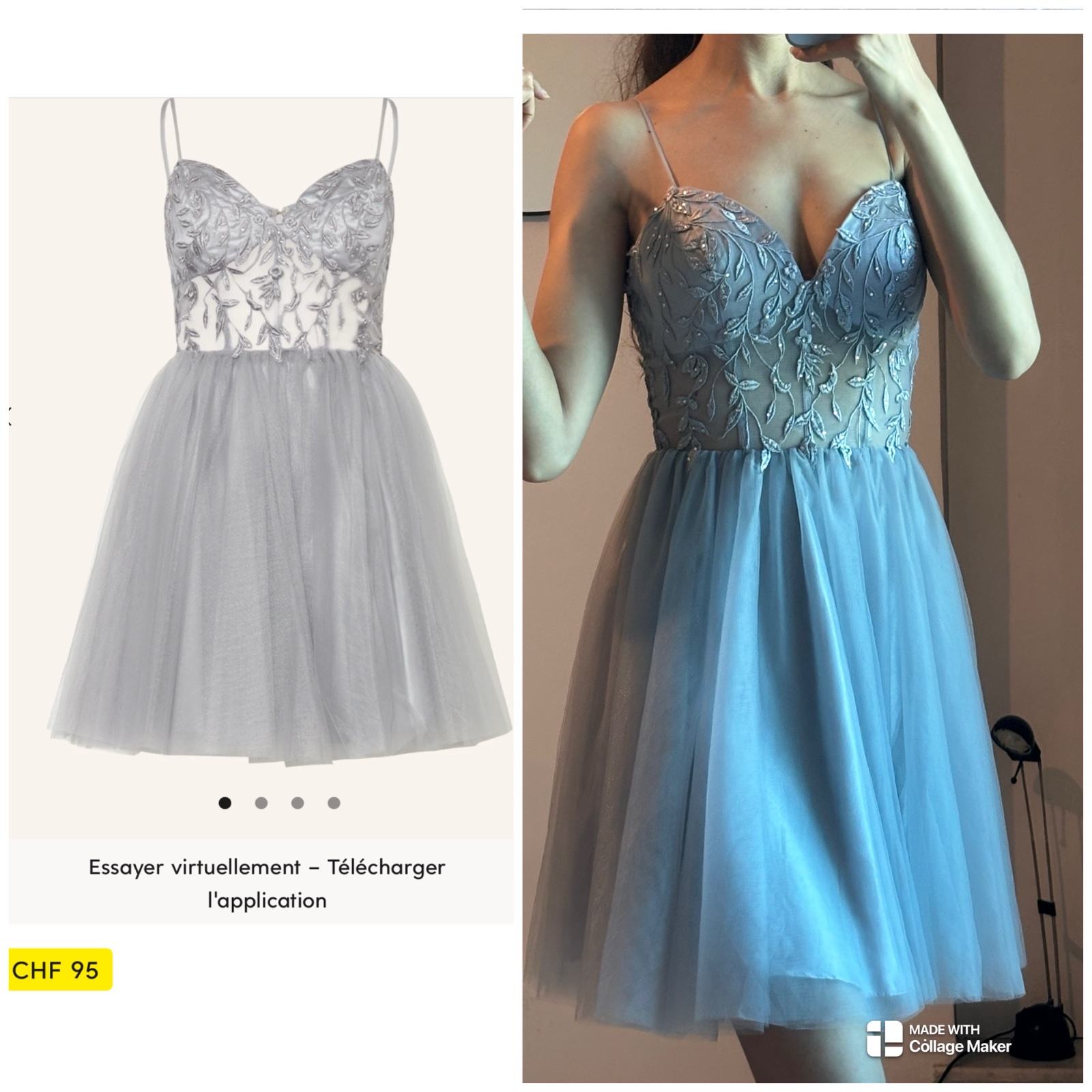 Magnifique robe brodée habillée 