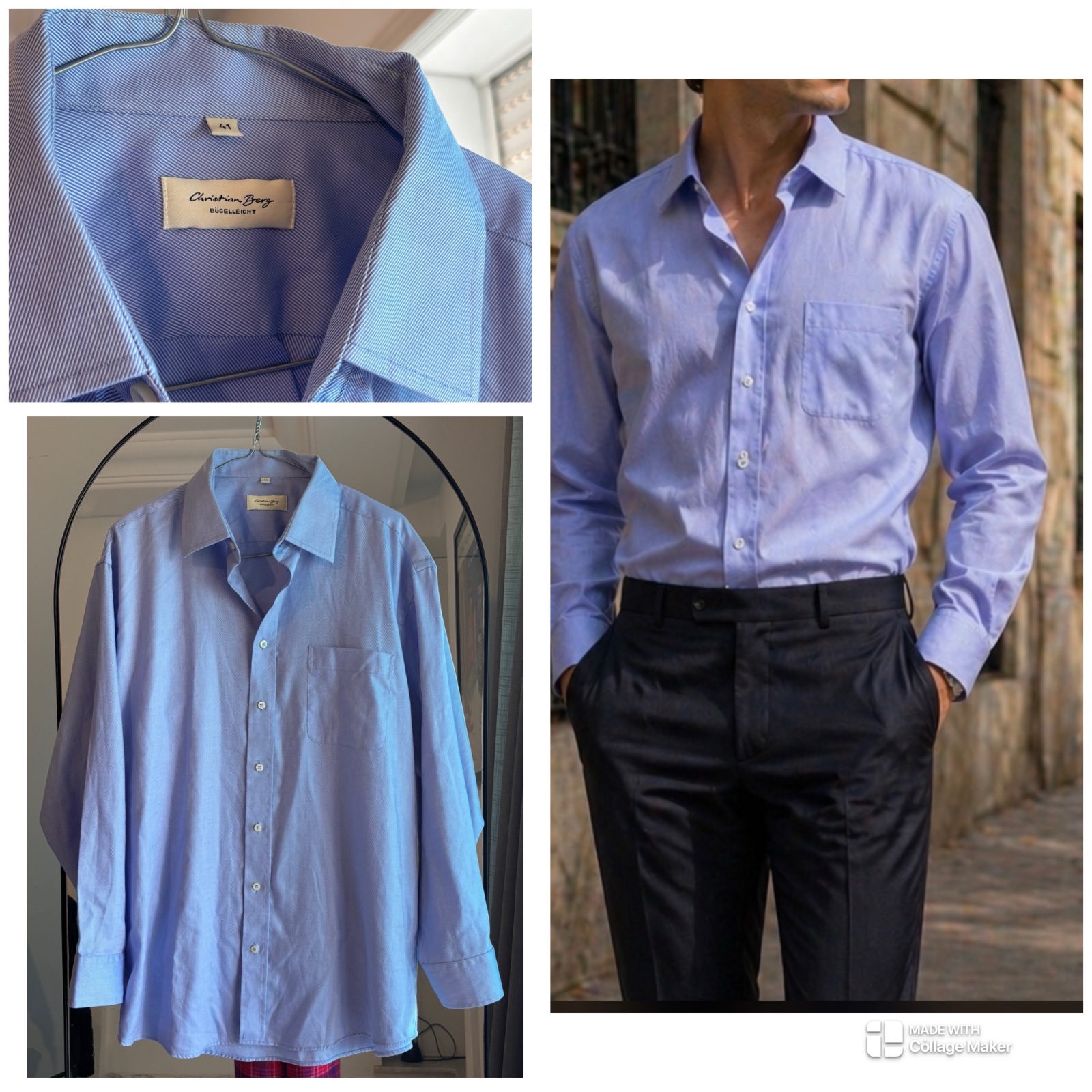 Chemise homme classe 100% coton 