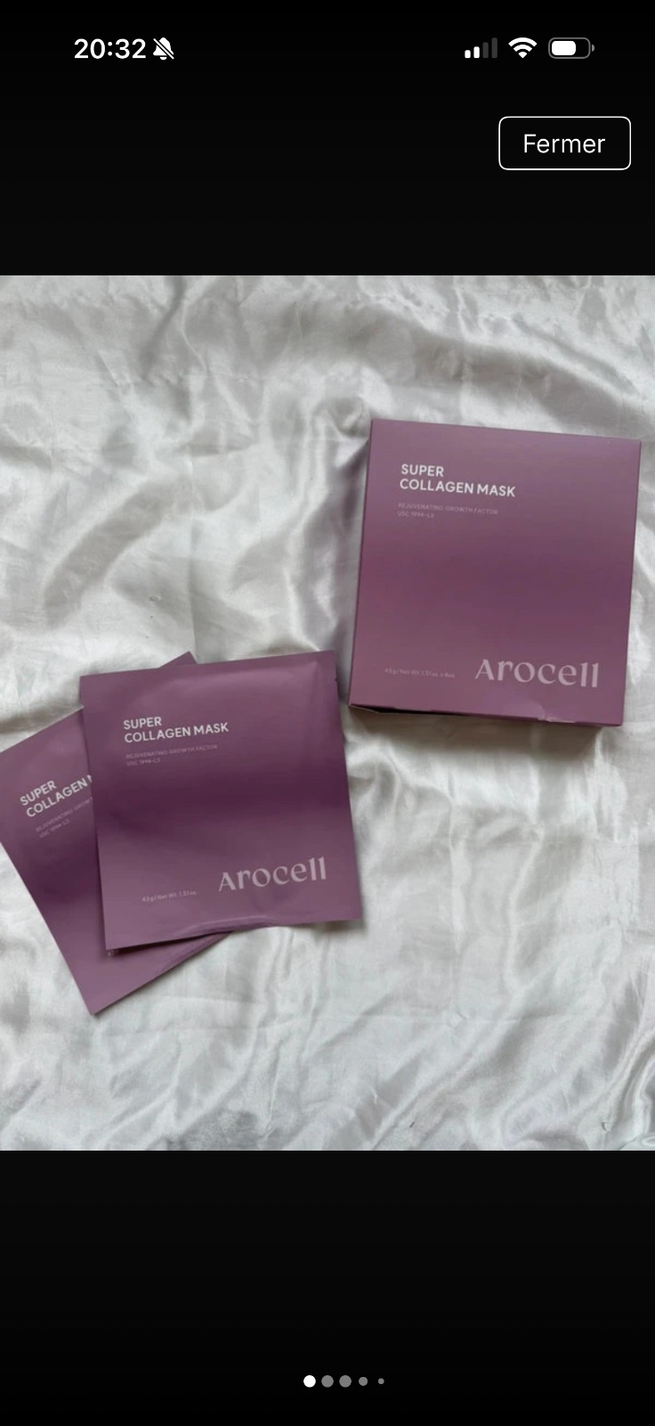 [lot de 2]Arocell -Super Collagen Mask