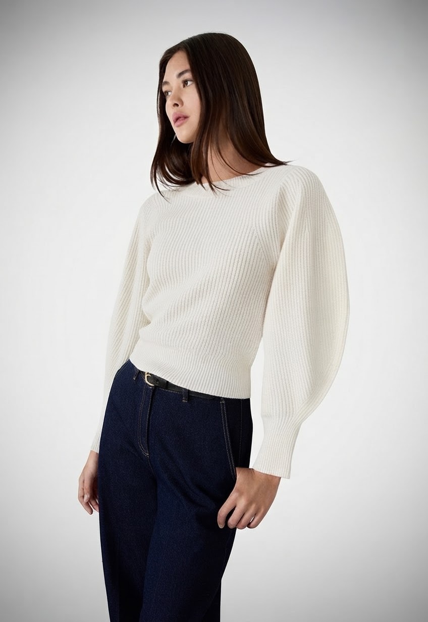 Pull shein avec manches bouffantes