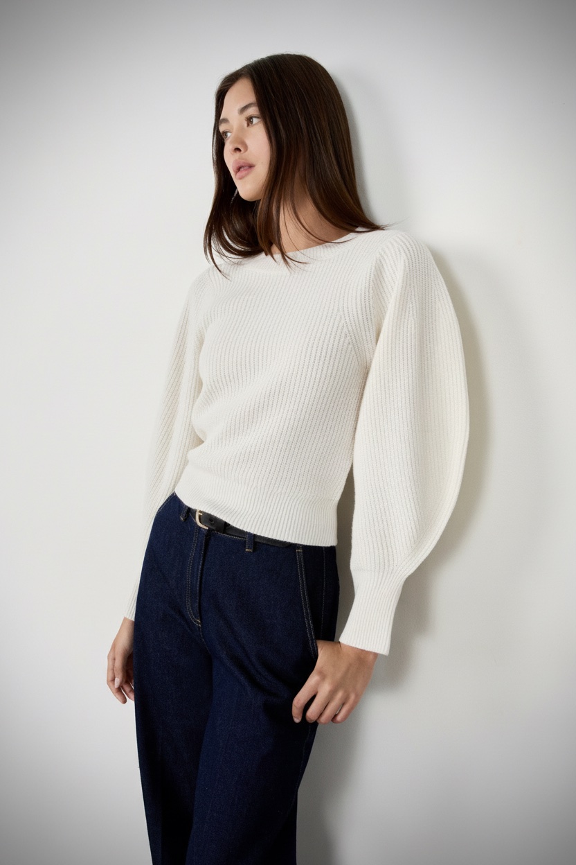 Pull shein avec manches bouffantes 