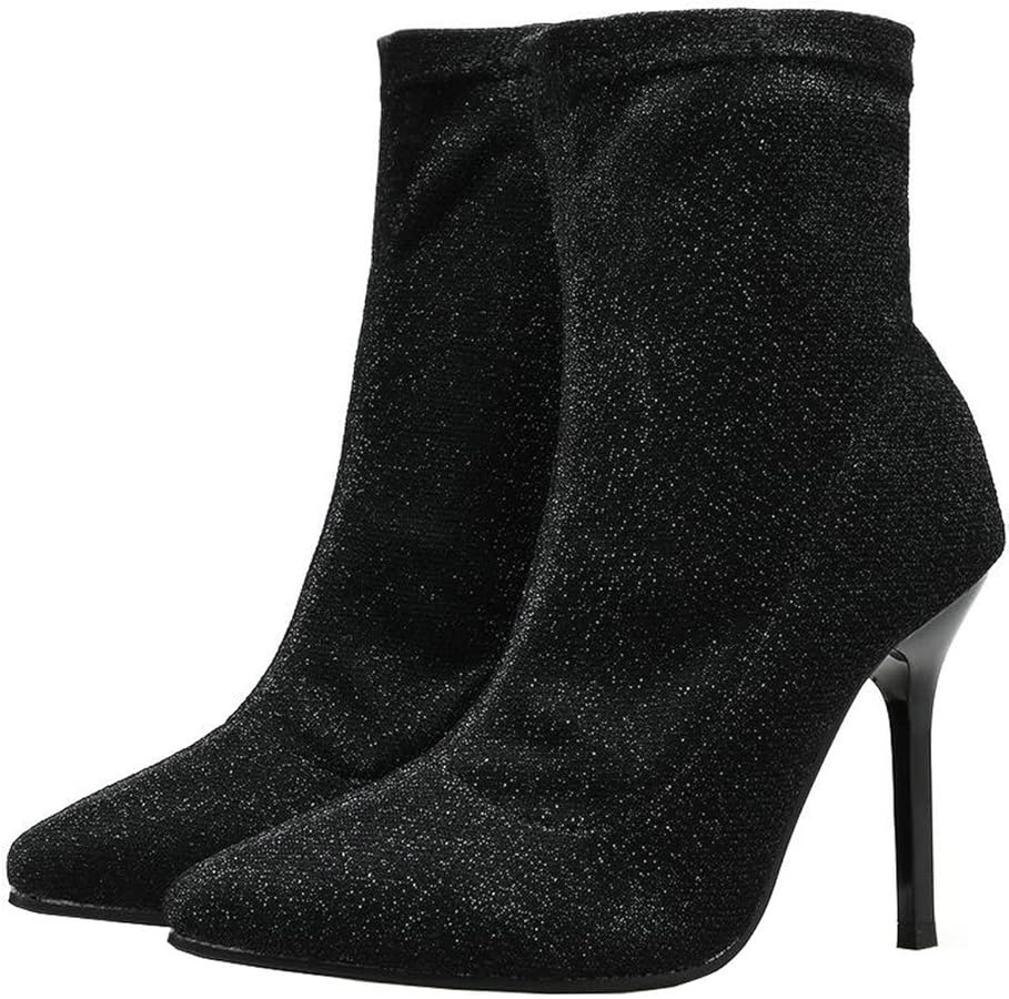 Sock boots glitter tendance 