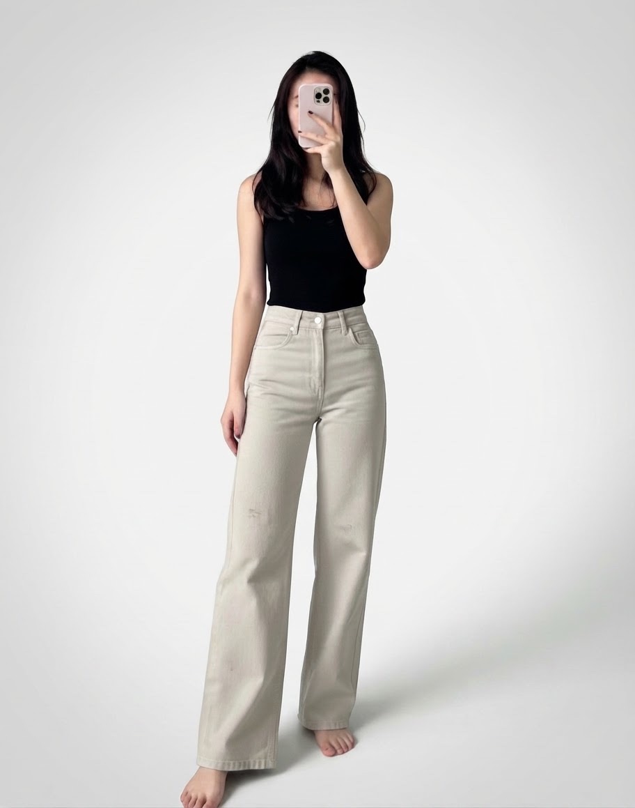 Jean wide leg de la marque H&M