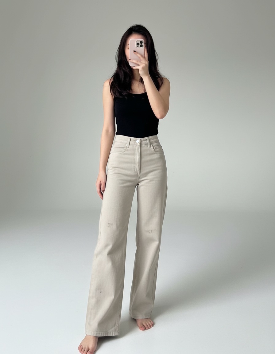 Jean wide leg pour filles 
