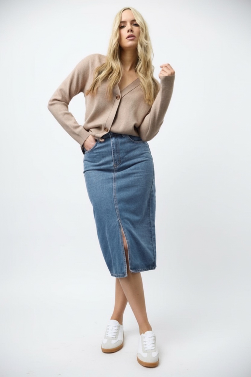 Jupe en jean de marque