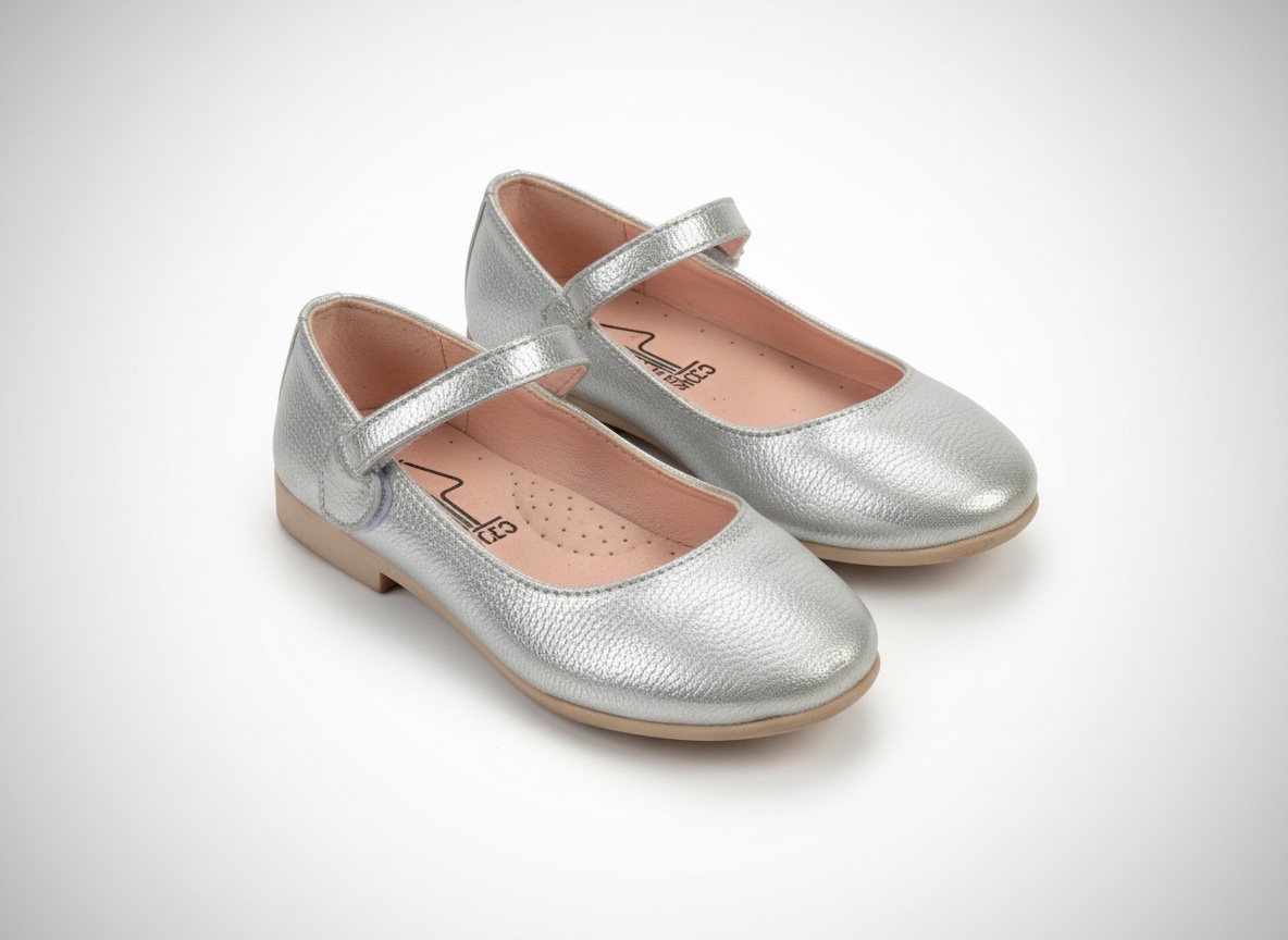 Ballerines argentées à bride – Très bon état ✨