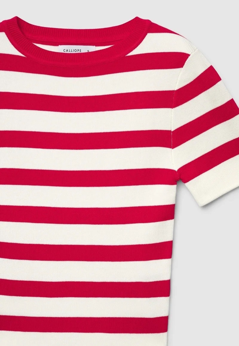 Tshirt railé rouge et blanc