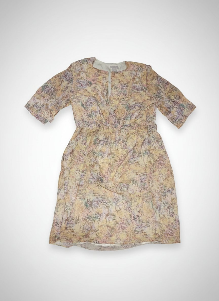 Robe fleuris beige