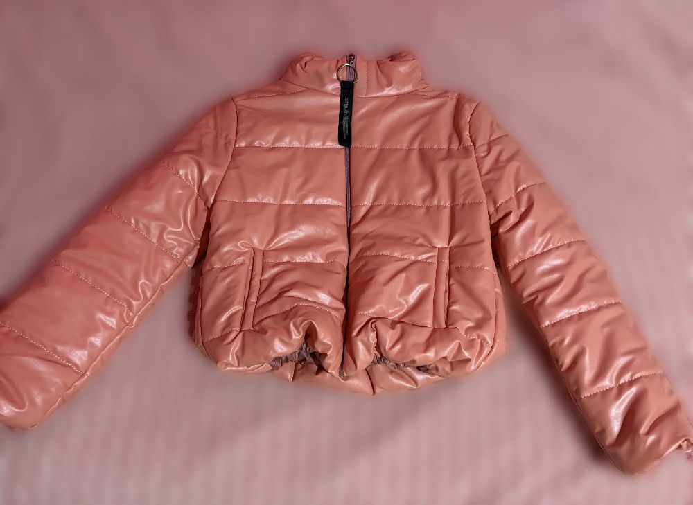 Doudoune courte - rose saumon 
