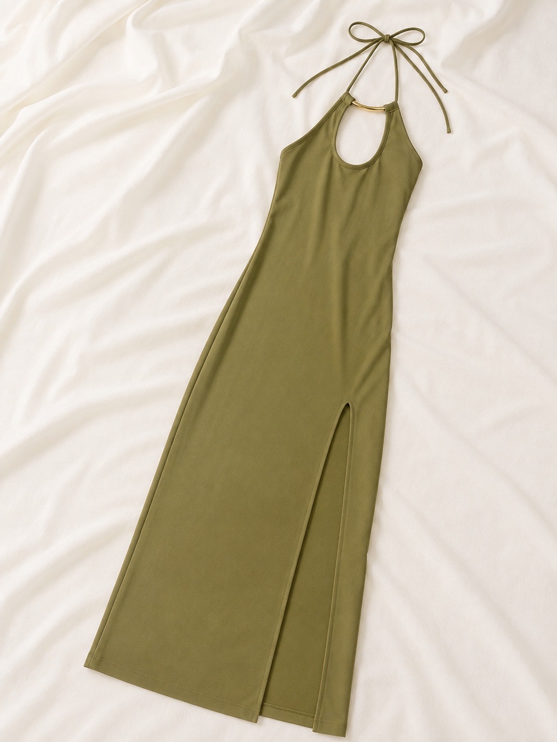 Robe vert bershka