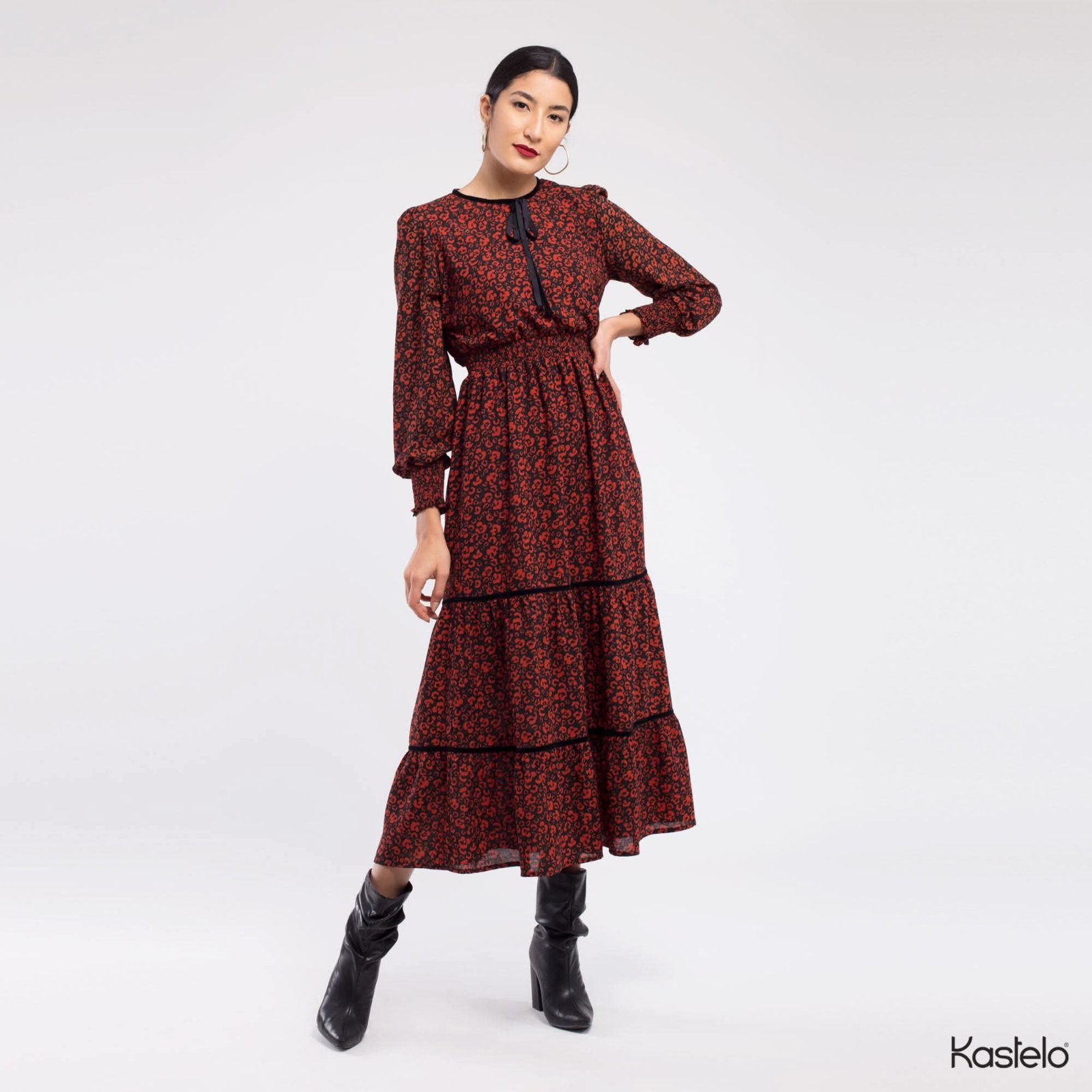 Robe noir et rouge kastelo