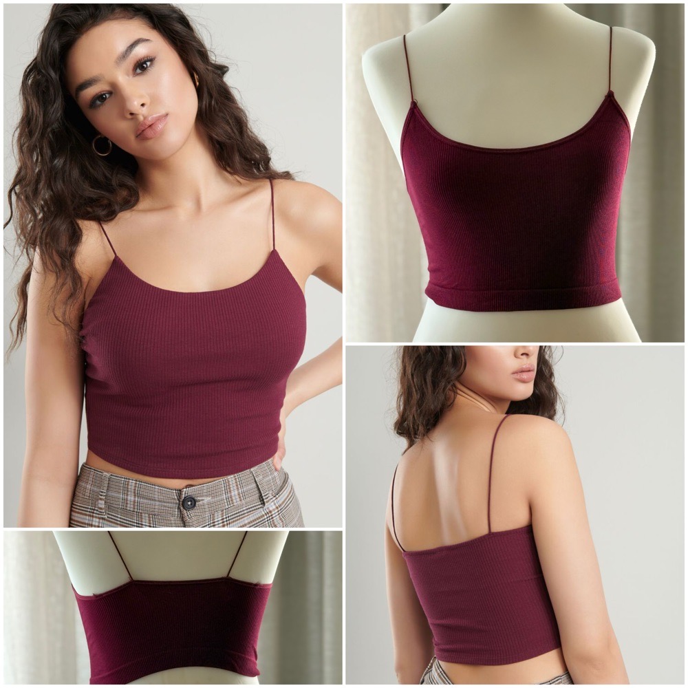 Crop top burgundy