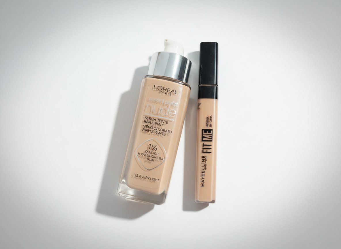 Fond L'Oréal et Concealer Maybelline importation France 