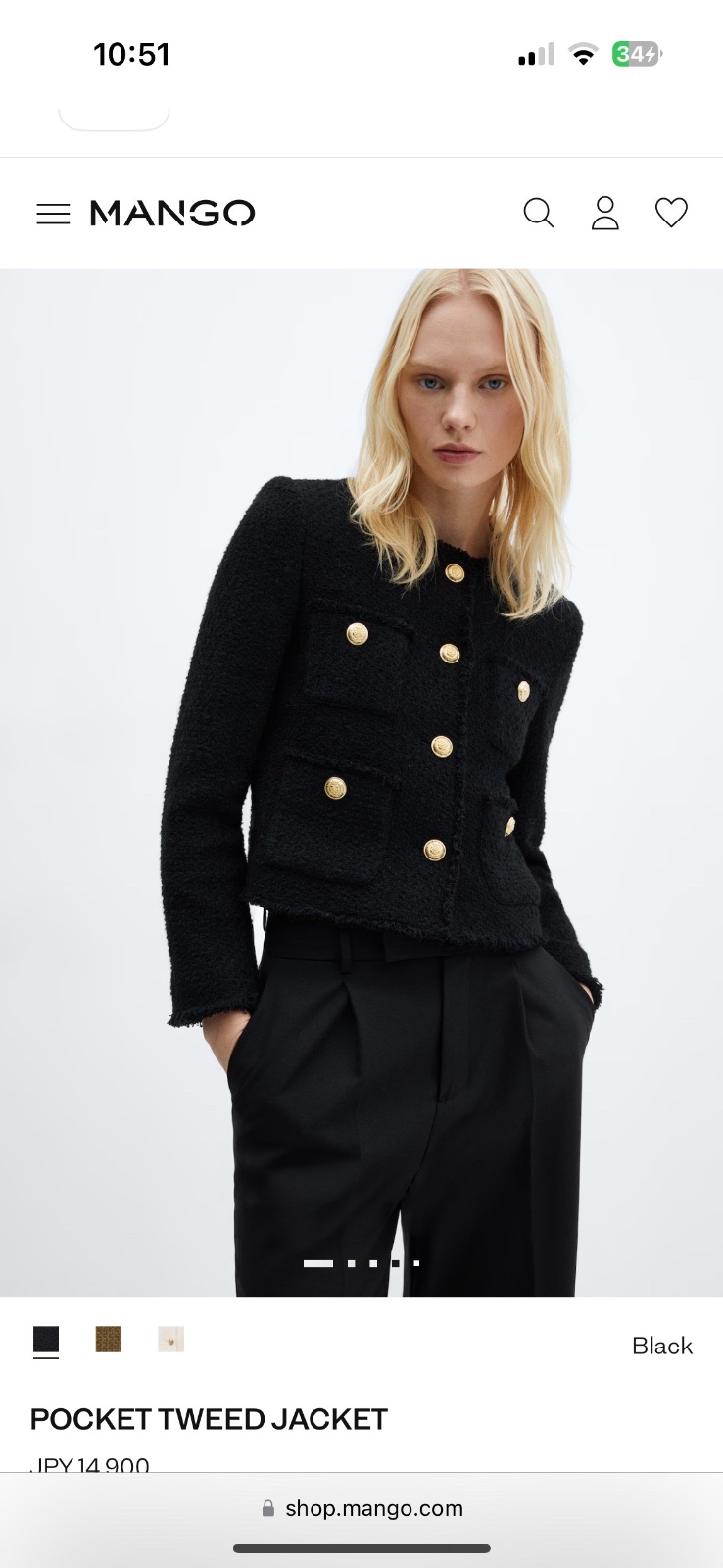 Jacket tweed : cardigan