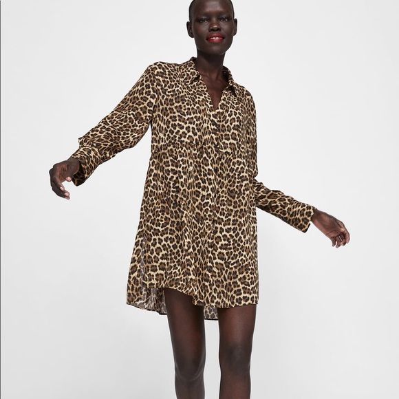 Robe à imprimé léopard Zara S/M