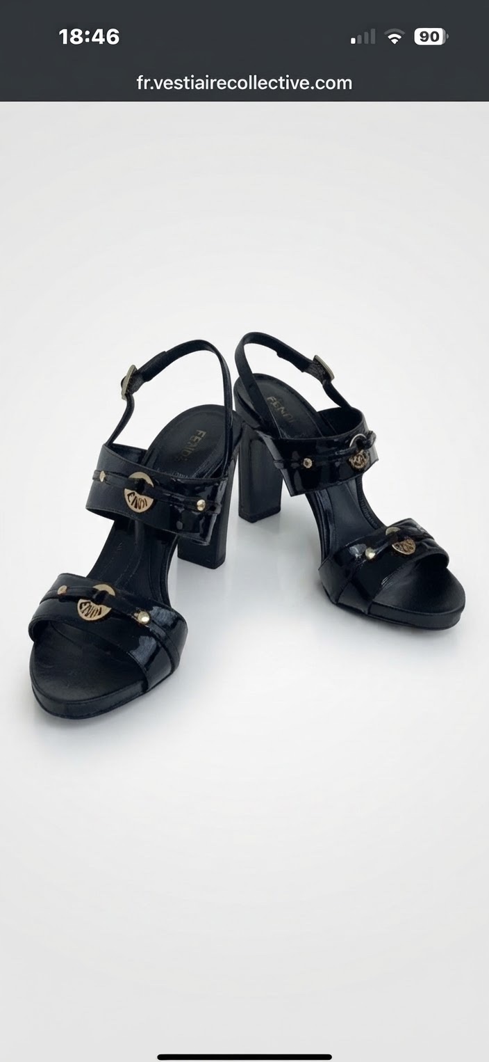 Sandales Fendi talons authentiques