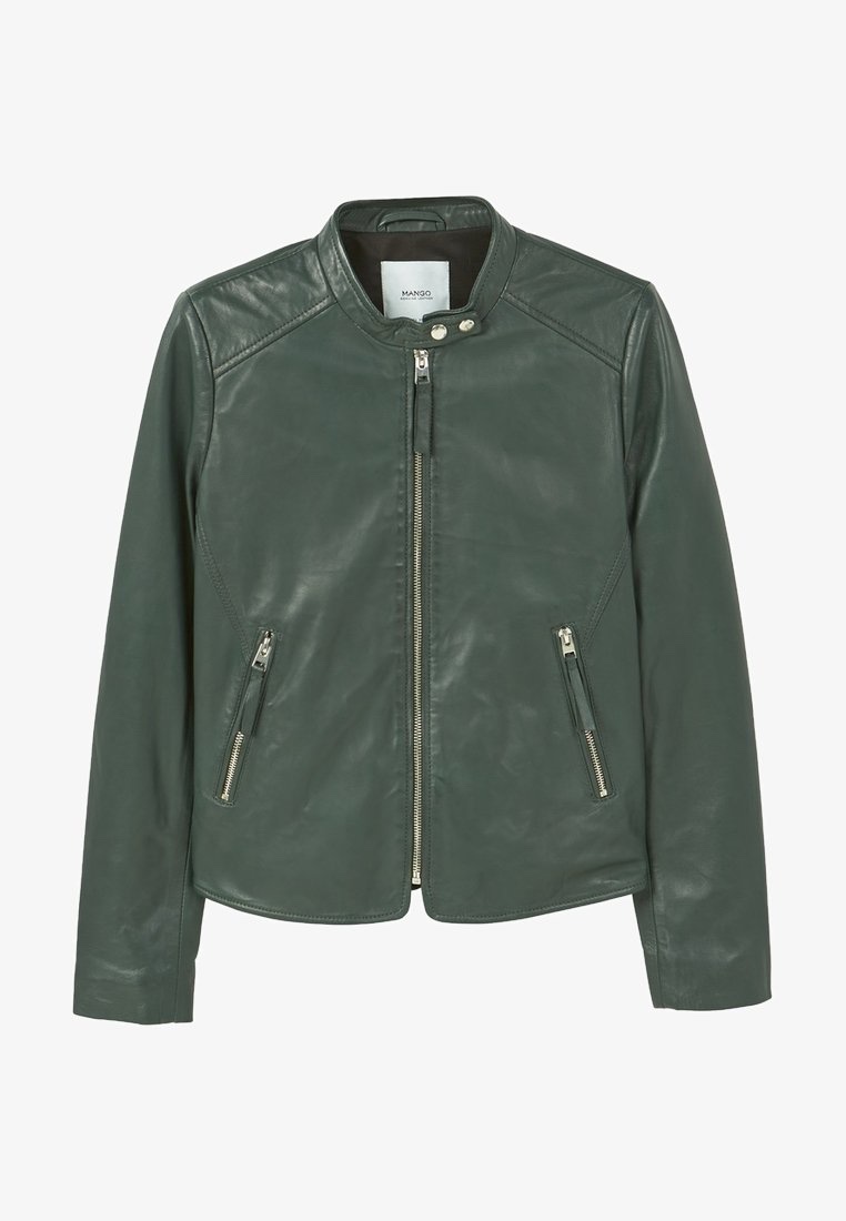 Veste en vrai cuir mango