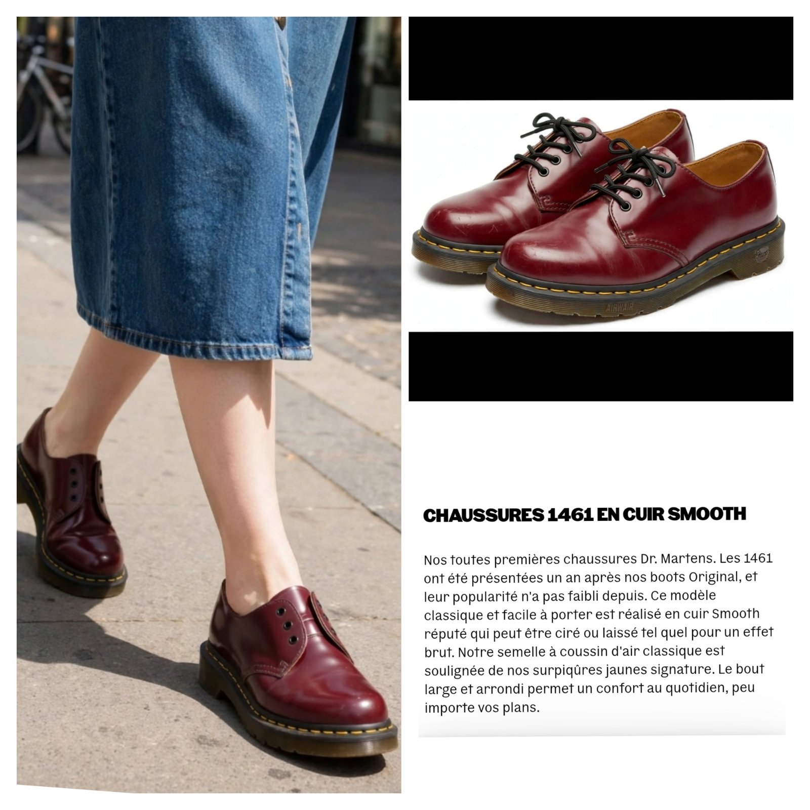 Le fameux Dc Martinez Cherry red 1461 mixte pour un look stylé ❤️‍🔥❤️‍🔥 
