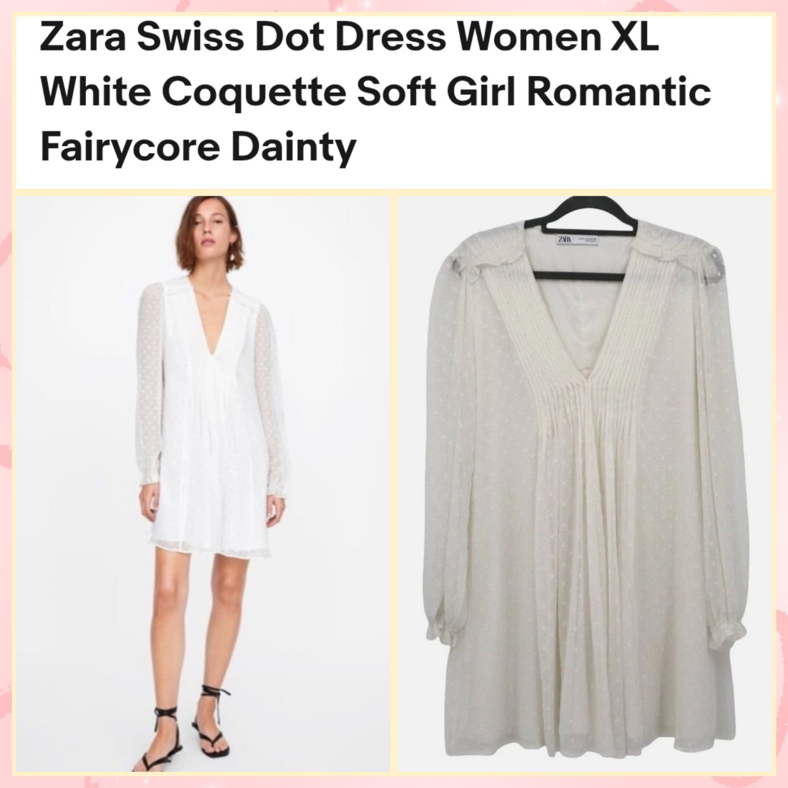 Pour un look romantique , cette mini robe Blanche Zara coquette est idéale 🔥🔥
