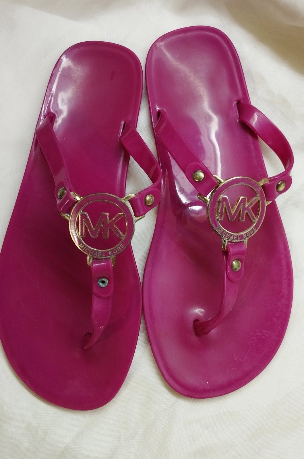  Sublime tongs  Michael Kors, modèle MK Jelly rose fuchsia authentique 🔥🔥🔥🔥