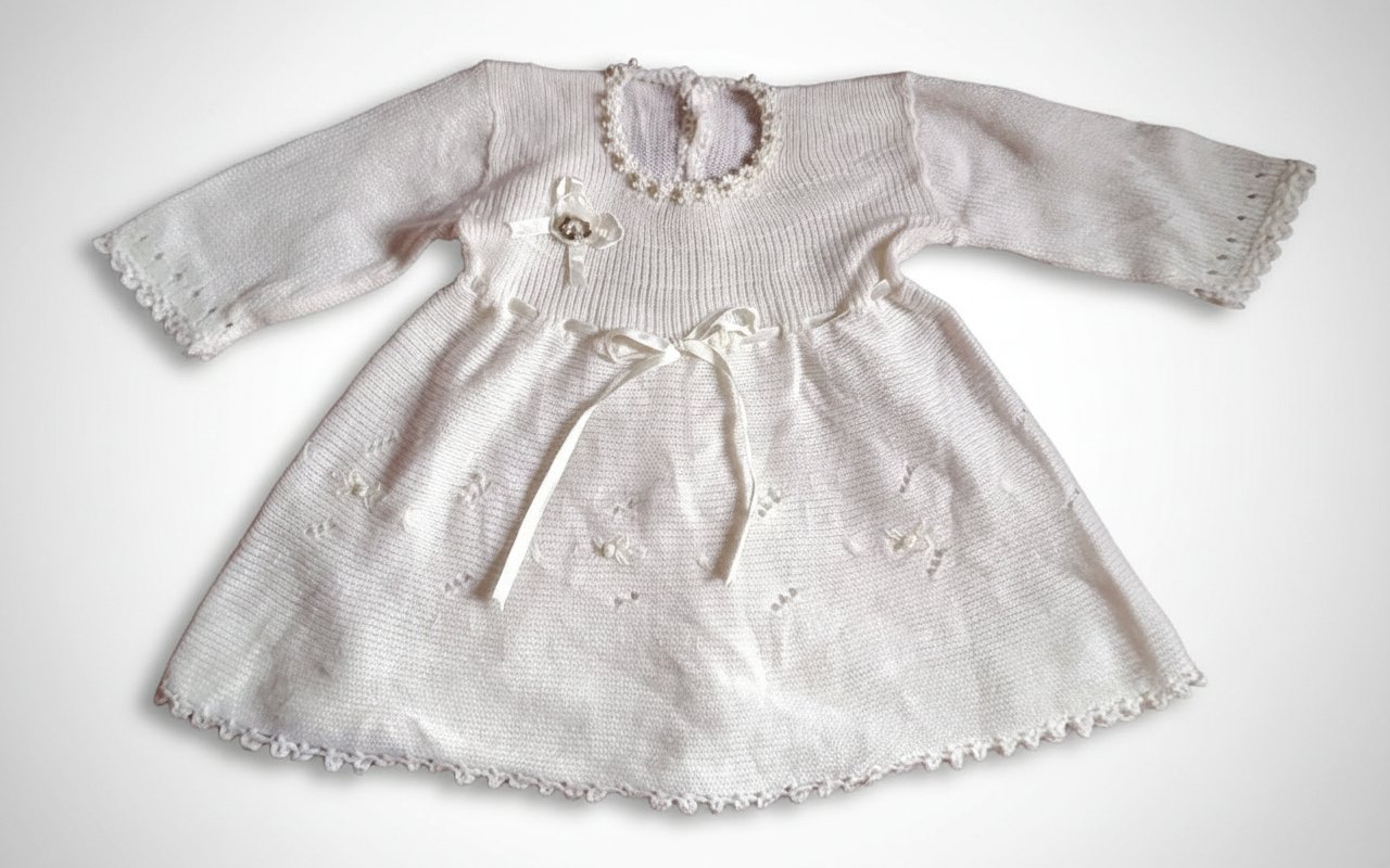 Robe beige en laine 