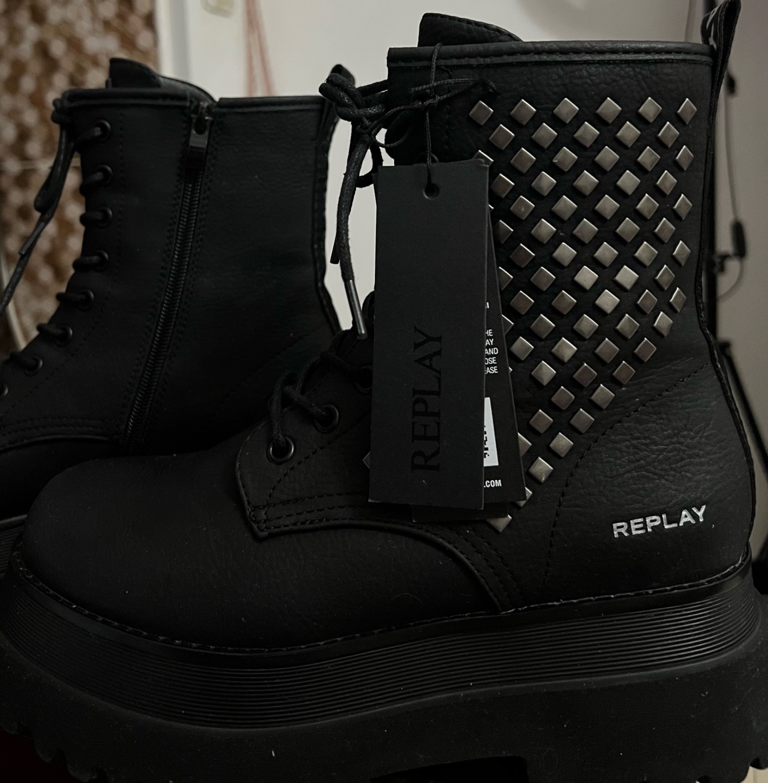 Bottines a plateau black REPLAY 