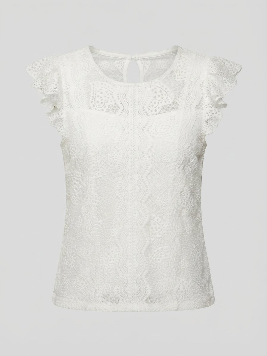 Pull en dentelles blanc SHEIN