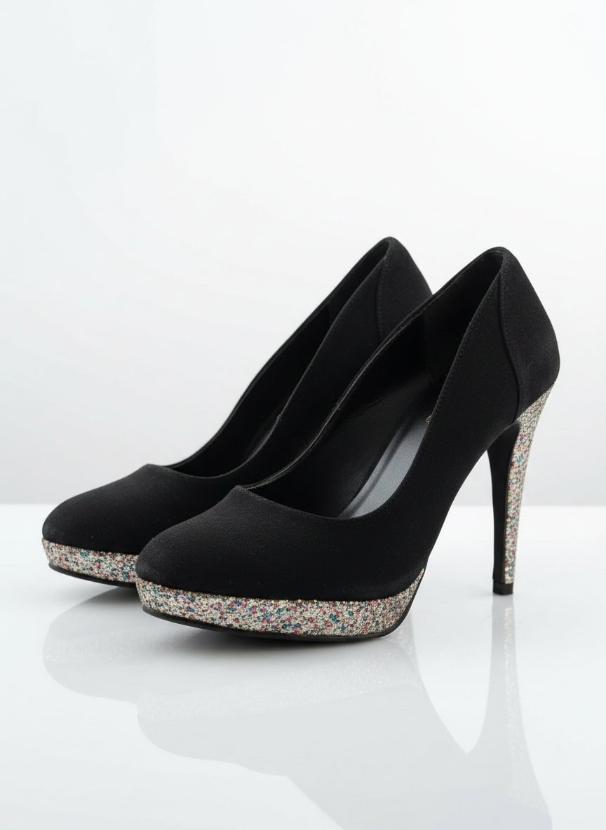 Talon noir avec strass