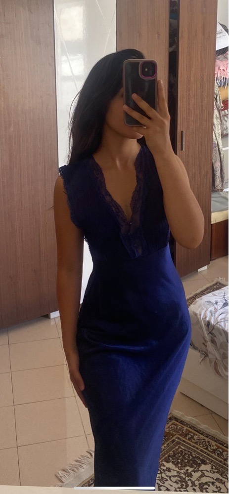 Robe soirée bleu marine taille S/M