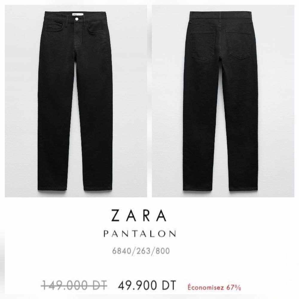 Pantalon noir / Zara / 36