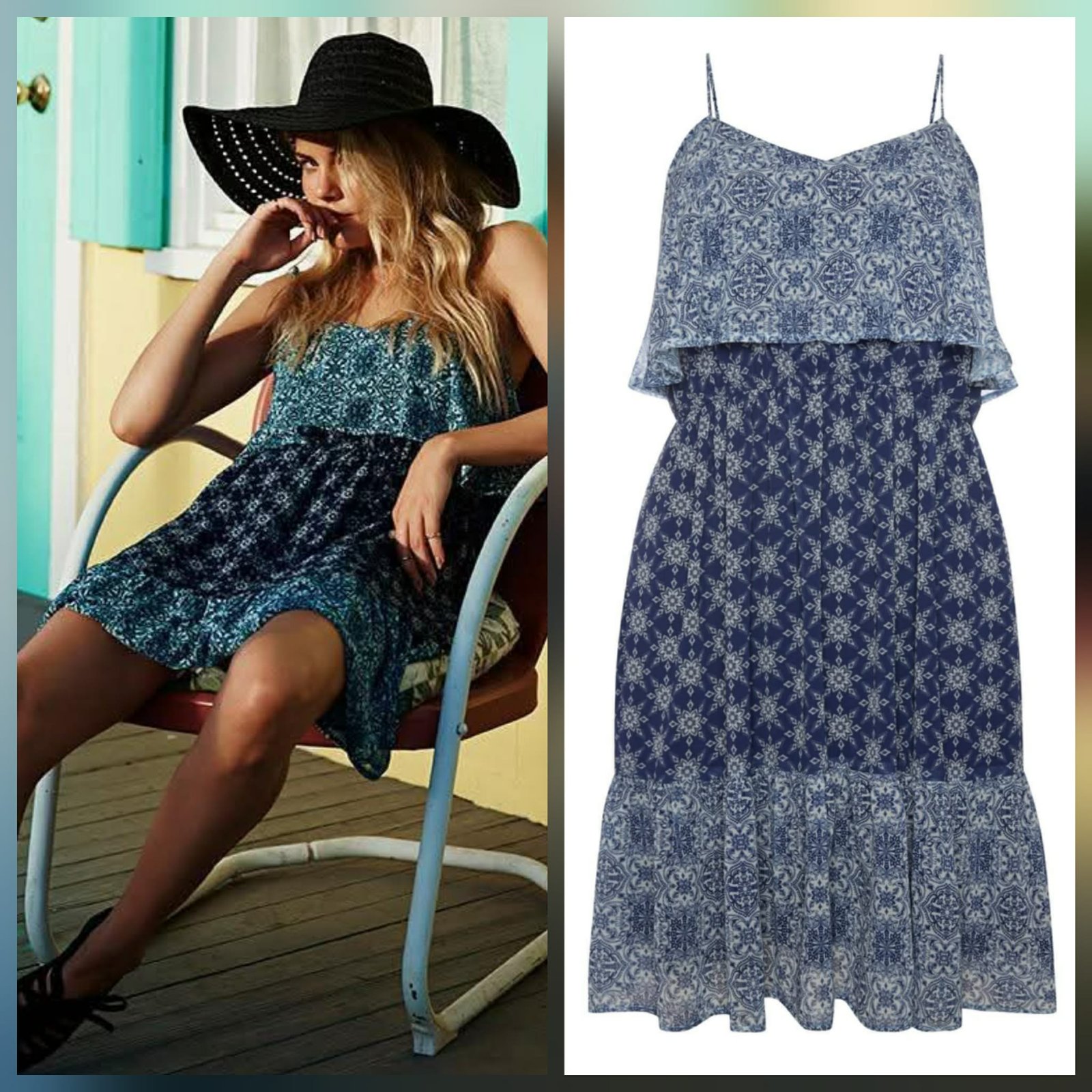 Robe d'été bleue 