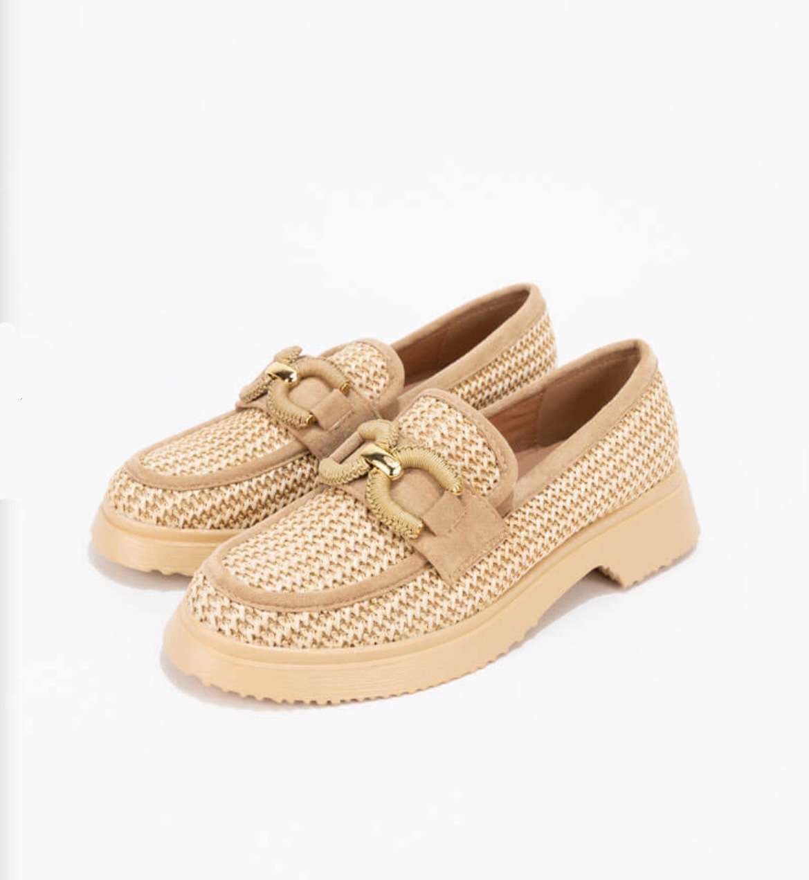 🤎 Mocassins tendance en maille – Couleur kaki/beige 🤎
